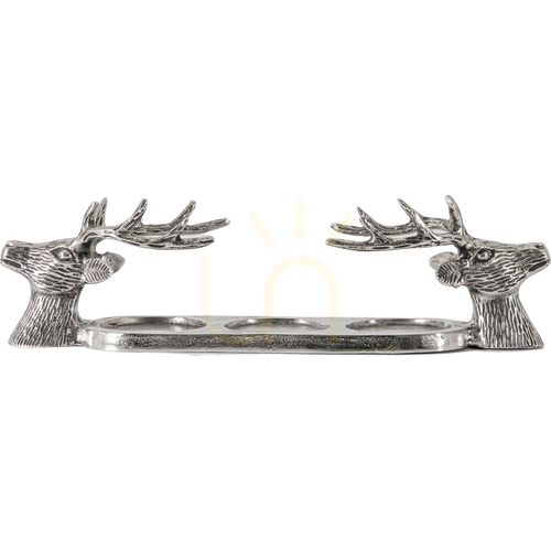 Prüfen Kerzenhalter Hirsch Aluminium 42 cm Gallery Direct