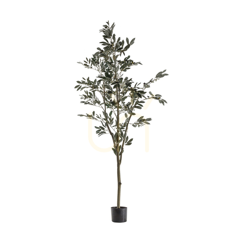 Prüfen Olivenbaum künstlich Gallery Direct 182 cm grün Polyester Eisen Kunststoff