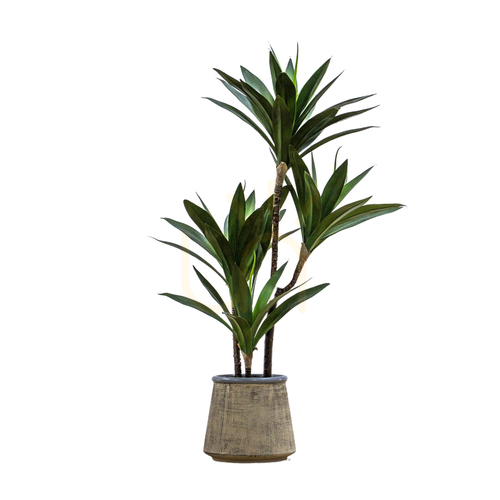 Prüfen Yucca Kunstpflanze im Keramiktopf grün 65 cm Gallery Direct