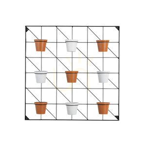 Wand-Pflanzgefäß Gallery Direct Carlos x9 Terrakotta Eisen 90x90 cm small 0