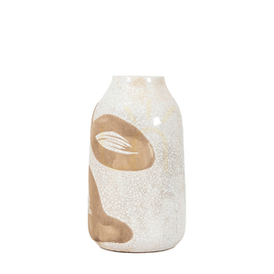 Vase Gallery Direct Goya klein Steingut weiß braun Craquelé 25,5 cm 2 Vase Gallery Direct Goya klein Steingut weiß braun Craquelé 25,5 cm small 2