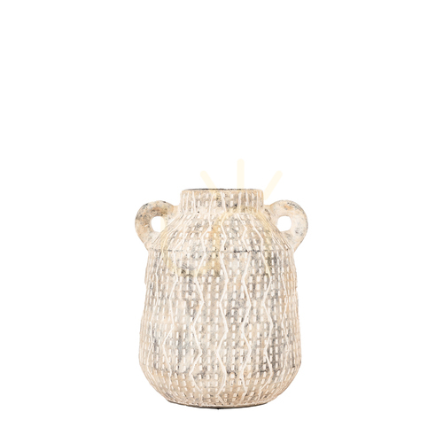 Prüfen Vase Gallery Direct Ica klein weiß Steingut 20 cm