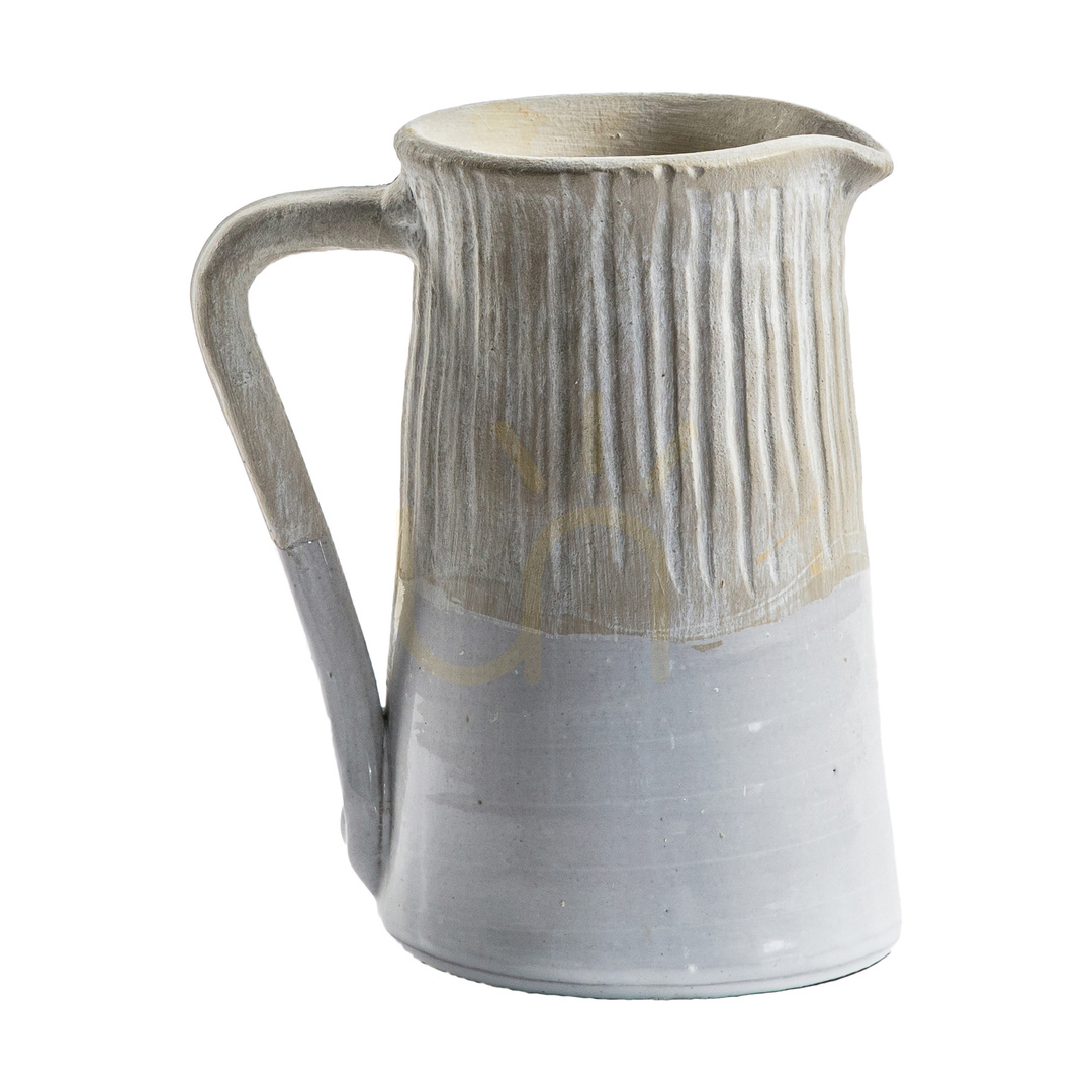 Prüfen Krug Gallery Direct Moresk klein weiß Steingut 16x12x18,5 cm Krug Gallery Direct Moresk klein weiß Steingut 16x12x18,5 cm