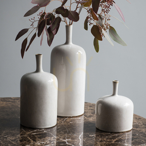 Keramik Dekoobjekte 3er-Set Gallery Direct natur 12,5 x 12,5 x 32/24/16 cm small 1