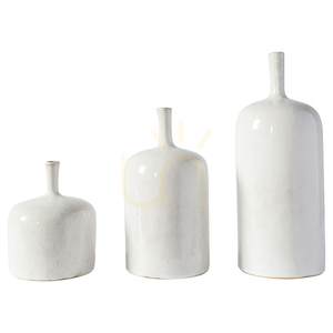 Keramik Dekoobjekte 3er-Set Gallery Direct natur 12,5 x 12,5 x 32/24/16 cm small 2