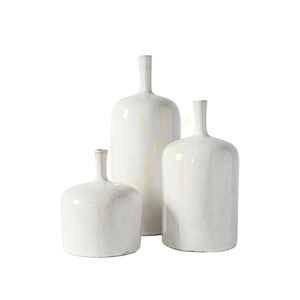 Keramik Dekoobjekte 3er-Set Gallery Direct natur 12,5 x 12,5 x 32/24/16 cm small 0