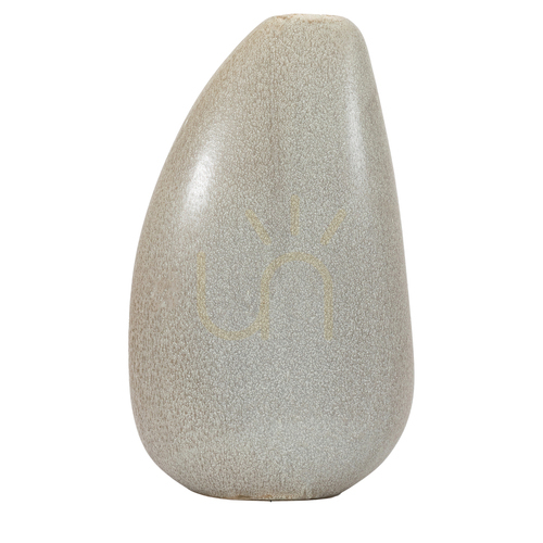 Prüfen Vase Gallery Direct Yui Kieselstein groß Steingut 44 cm kieselsteinfarben