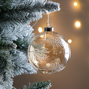 Christbaumkugel LED klar mit goldener Feder Glas 14 cm Gallery Direct 5059413755842 3 Christbaumkugel LED klar mit goldener Feder Glas 14 cm Gallery Direct 5059413755842 small 3