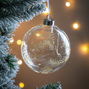 Christbaumkugel LED klar mit goldener Feder Glas 14 cm Gallery Direct 5059413755842 5 Christbaumkugel LED klar mit goldener Feder Glas 14 cm Gallery Direct 5059413755842 small 5