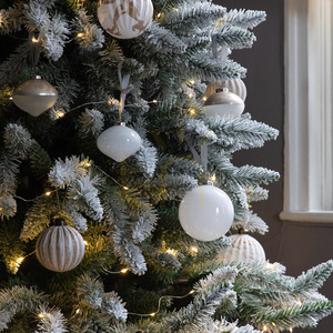 Weihnachtskugel Set 6 Gallery Direct Lunar Weiß Glas 10 cm 5 Weihnachtskugel Set 6 Gallery Direct Lunar Weiß Glas 10 cm small 5