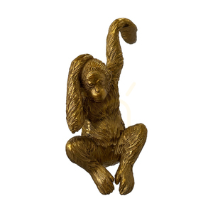 Topfanhänger Orang-Utan Luis 2er-Set Gold Polyresin Gallery Direct 5059413410987 small 0