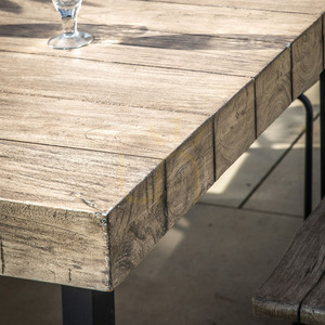 Esstisch Gallery Direct Taranto rechteckig 221x106 cm Teakholz Eisen natur 2 Esstisch Gallery Direct Taranto rechteckig 221x106 cm Teakholz Eisen natur small 2
