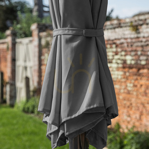 Freischwingerschirm Gallery Direct Vazzano 3 m grau Aluminium Polyester small 2