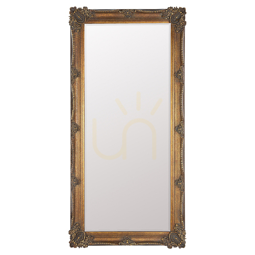 Prüfen Spiegel Gallery Direct Abbey Leaner Gold Barock Holzrahmen 165 x 79,5 cm