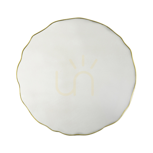 Prüfen Spiegel Gallery Direct Carano champagner rund 101,6 cm MDF Glas