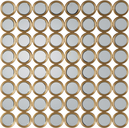 Prüfen Spiegel Gallery Direct Carrington Circles Gold rund 104 x 104 cm