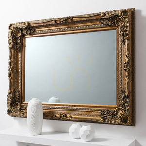 Spiegel Gallery Direct Louis Gold geschnitzt 120x89,5 cm Blattgoldoptik small 1