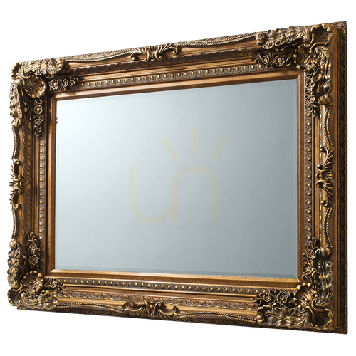 Prüfen Spiegel Gallery Direct Louis Gold geschnitzt 120x89,5 cm Blattgoldoptik