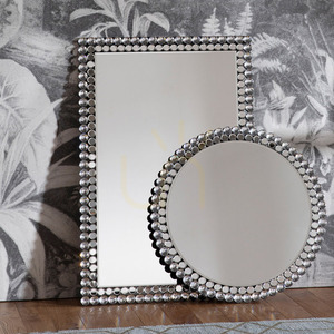 Spiegel Gallery Direct Fallon 90x60 cm silber rechteckig mit Kreisrahmen small 1