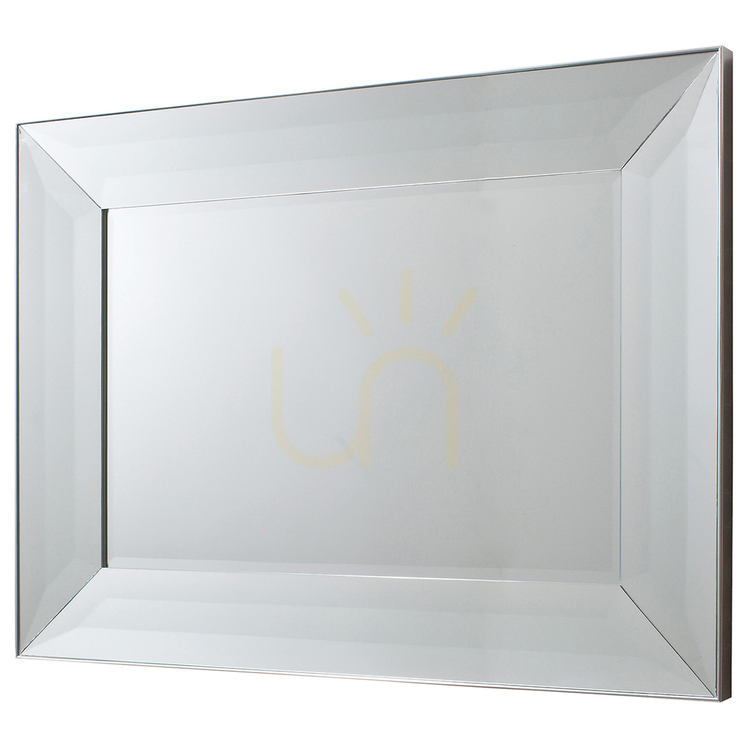 Prüfen Spiegel Gallery Direct Ferrara Silber 122 x 91,5 cm Holz Glas abgeschrägt Spiegel Gallery Direct Ferrara Silber 122 x 91,5 cm Holz Glas abgeschrägt