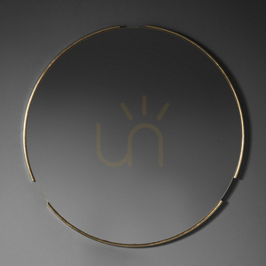 FITZROY runder Spiegel 80 cm goldener Rohrrahmen mit Unterbrechungen polierte Kante Gallery Direct small 1