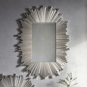 Wandspiegel Gallery Direct Herzfeld, silber, 93 × 127 cm small 1