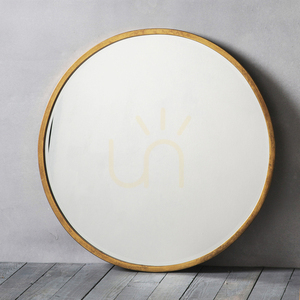 Runder Wandspiegel Gallery Direct Higgins 80 cm antikes Gold Metallrahmen 1 Runder Wandspiegel Gallery Direct Higgins 80 cm antikes Gold Metallrahmen small 1