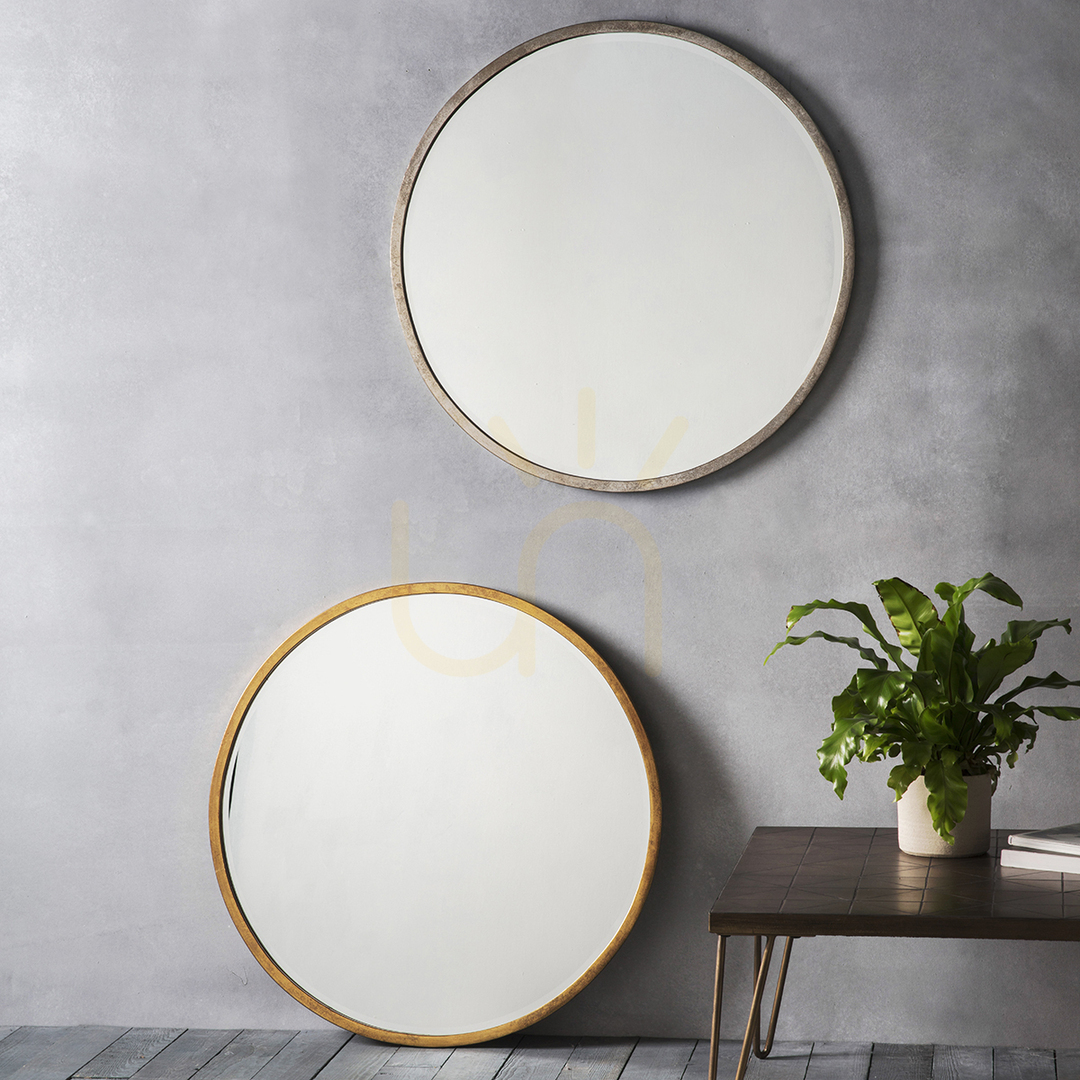 Anzeige Runder Wandspiegel Gallery Direct Higgins 80 cm antikes Gold Metallrahmen Runder Wandspiegel Gallery Direct Higgins 80 cm antikes Gold Metallrahmen