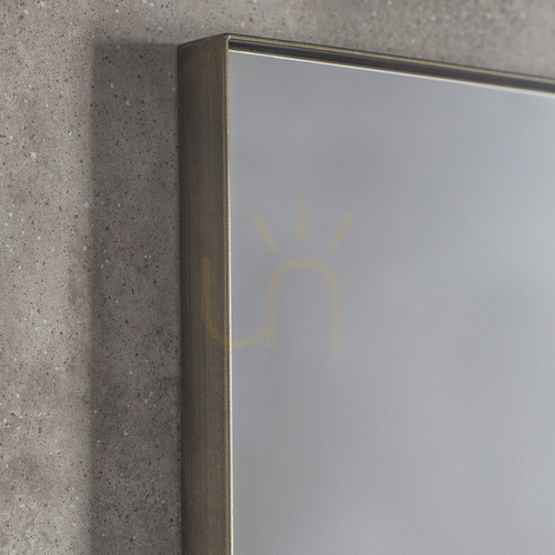 Prüfen Gallery Direct Hurston Wandspiegel mit bronzefarbenem Metallrahmen, 60 × 90 cm