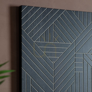 Wandkunst Gallery Direct Kakuda schwarz MDF 100 x 100 cm small 2
