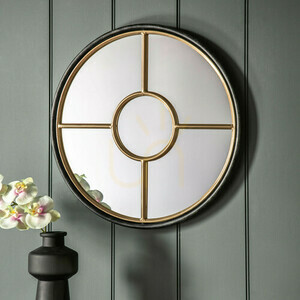 Spiegel rund Gallery Direct Rocca schwarz gold 60 cm Fensterspiegel 1 Spiegel rund Gallery Direct Rocca schwarz gold 60 cm Fensterspiegel small 1
