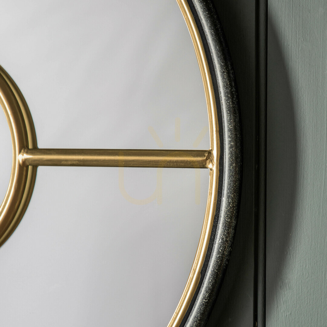 Vorschau Spiegel rund Gallery Direct Rocca schwarz gold 60 cm Fensterspiegel Spiegel rund Gallery Direct Rocca schwarz gold 60 cm Fensterspiegel
