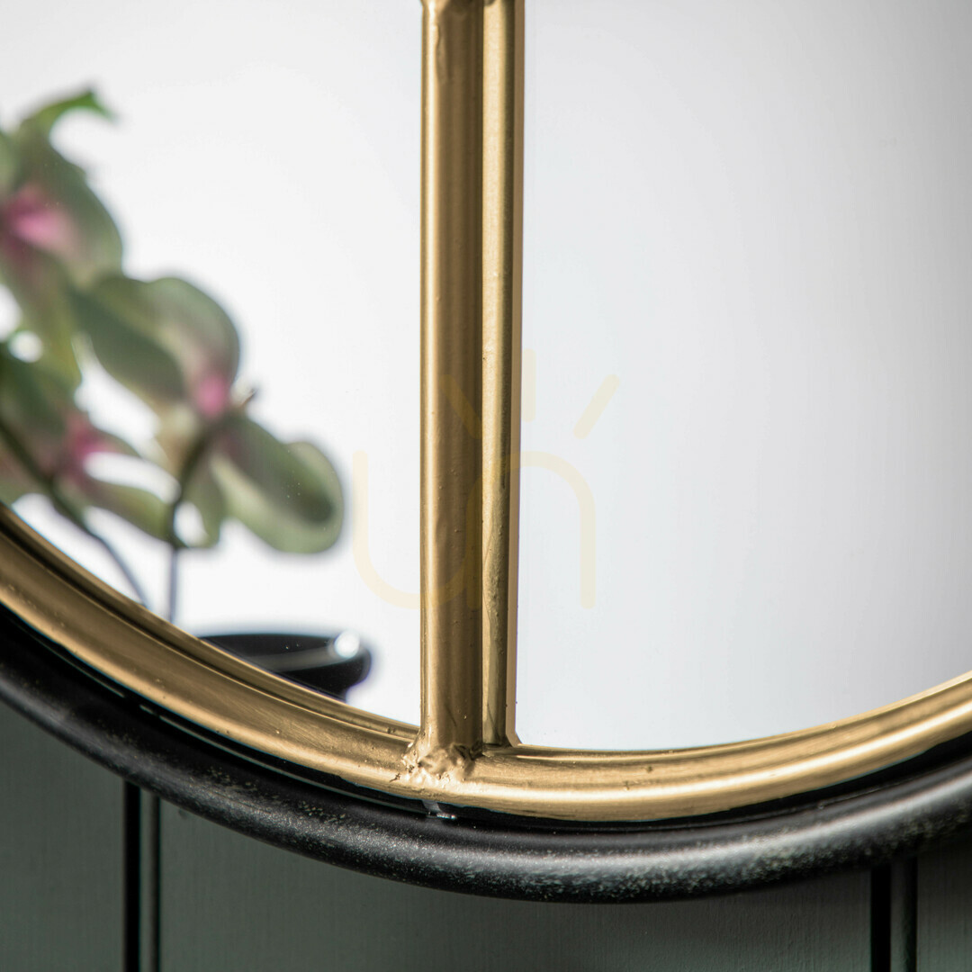 Anzeige Spiegel rund Gallery Direct Rocca schwarz gold 60 cm Fensterspiegel Spiegel rund Gallery Direct Rocca schwarz gold 60 cm Fensterspiegel