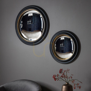 Spiegel Gallery Direct Rockbourne konvex schwarz gold 63x63 cm small 2