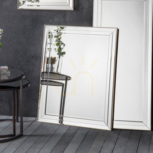 Gallery Direct Roswell Spiegel, Champagner, 80 × 100 cm, doppelt facettierter Rahmen small 1