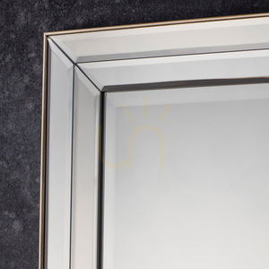 Gallery Direct Roswell Spiegel, Champagner, 80 × 100 cm, doppelt facettierter Rahmen small 2