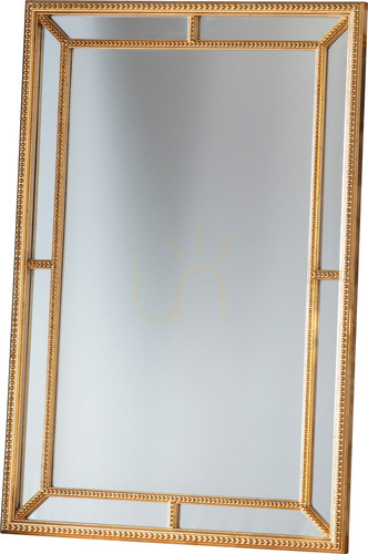 Prüfen Spiegel Gallery Direct Sinatra Gold rechteckig 121 x 80 cm antik Blattgoldrahmen