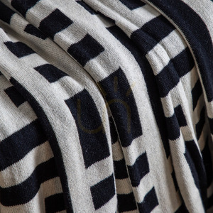 Tagesdecke Gallery Direct Merton mit Fransen Baumwolle schwarz-creme 130x170 cm 5 Tagesdecke Gallery Direct Merton mit Fransen Baumwolle schwarz-creme 130x170 cm small 5