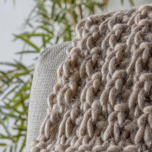 Strickdecke Gallery Direct creme 130 x 170 cm grob gestrickt Polyester Acryl small 3