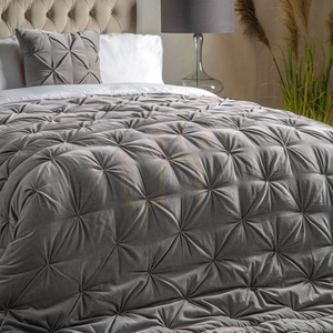 Tagesdecke Gallery Direct Opulent Velvet Samt Neutral 220 x 240 cm small 4