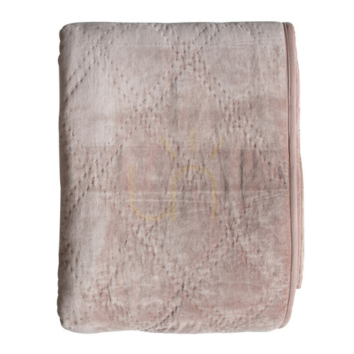 Prüfen Tagesdecke Gallery Direct Blush Baumwollsamt gesteppt 240 x 260 cm
