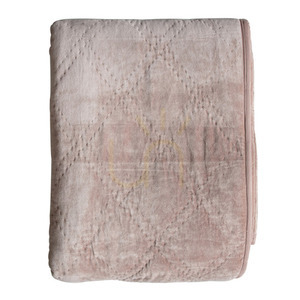 Tagesdecke Gallery Direct Blush Baumwollsamt gesteppt 240 x 260 cm small 0