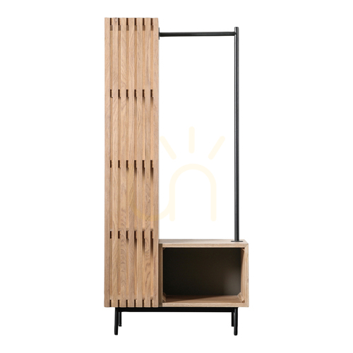 Prüfen Offener Schrank Gallery Direct Okayama Eiche 80x45x175 cm