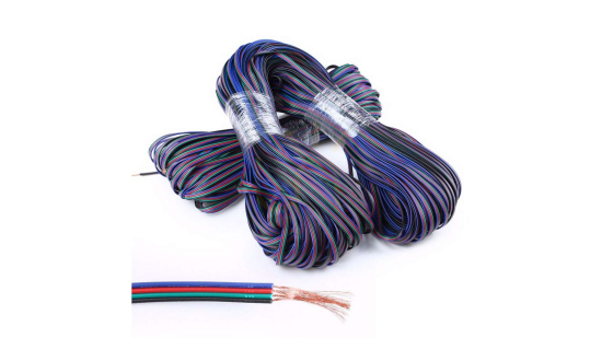 Anzeige Vieradriges Kabel für RGB-LED-Band Vieradriges Kabel für RGB-LED-Band