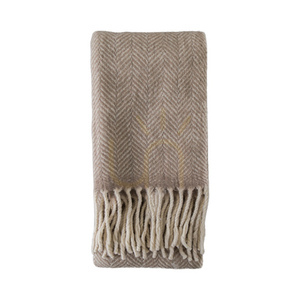 Wolldecke Fischgrätmuster taupe 130x170 cm 100% Wolle Gallery Direct 0 Wolldecke Fischgrätmuster taupe 130x170 cm 100% Wolle Gallery Direct small 0