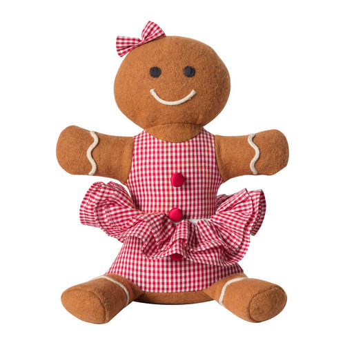 Prüfen Türstopper Lebkuchen Gallery Direct braun rot 30 cm Weihnachten 5059413422096
