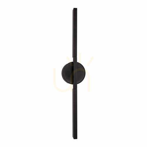 Prüfen Wandleuchte Max Light Merano W0348 2-flammig LED schwarz 45 cm