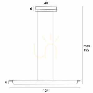 Pendelleuchte Max Light JO-JO P0596 schwarz gold Metall dimmbar LED 124 cm small 4