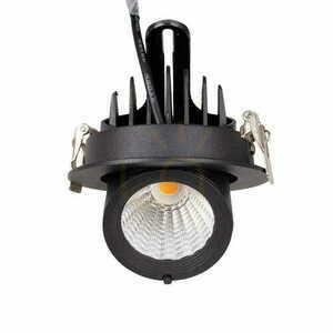 Einbauleuchte Max Light Rubio H0133 schwarz LED 10W 3000K rund 9 cm small 3