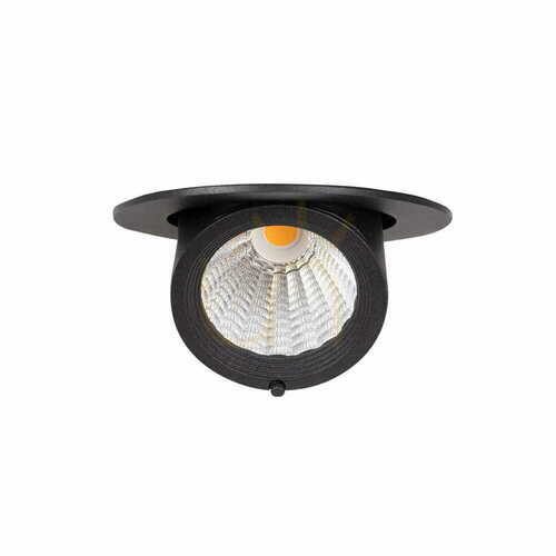 Prüfen Einbauleuchte Max Light Rubio H0133 schwarz LED 10W 3000K rund 9 cm